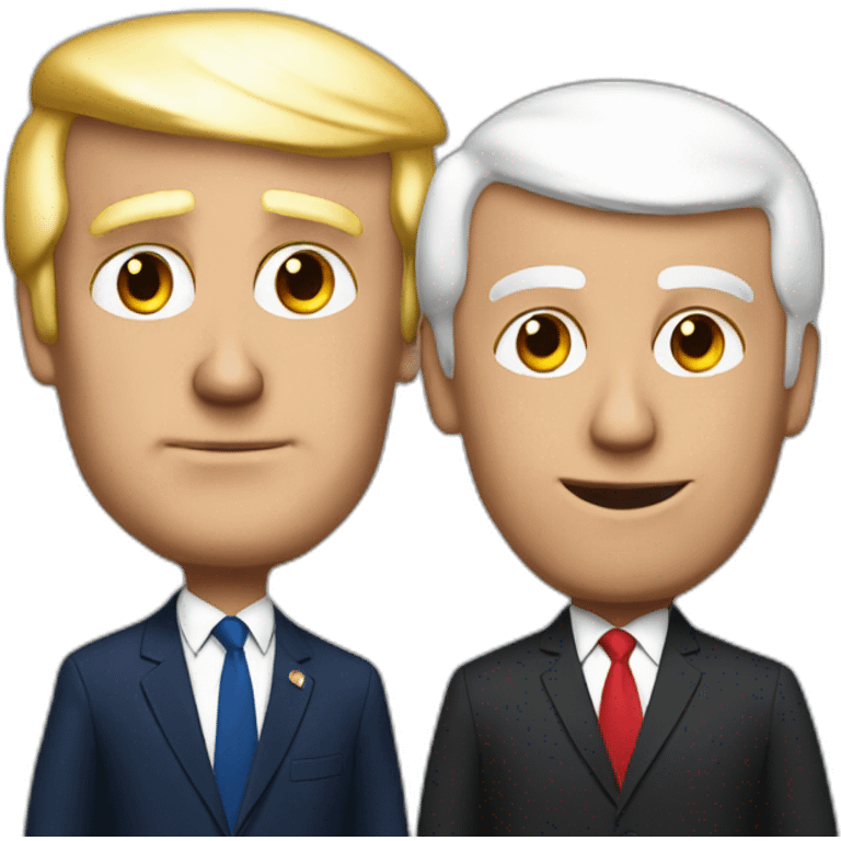 Macron with Donald trump emoji