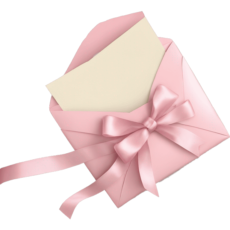 vintage love letters in envelope tied with a baby pink ribbon  emoji