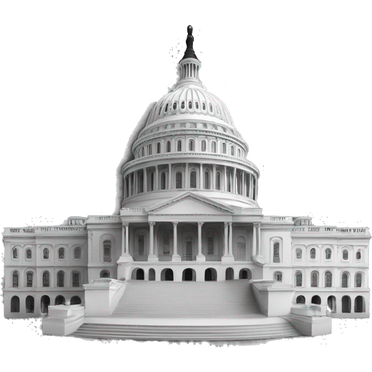 us capitol building black and white emoji