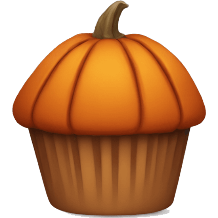 Pumpkin muffin without face emoji