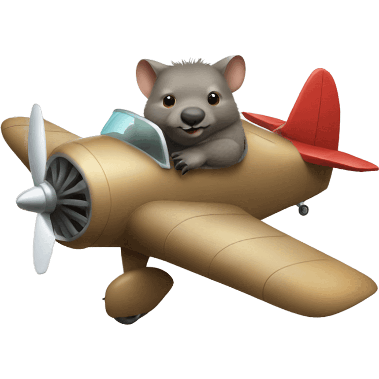 Wombat in a plane emoji