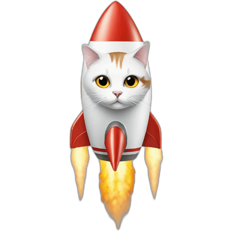 Cat on rocket emoji