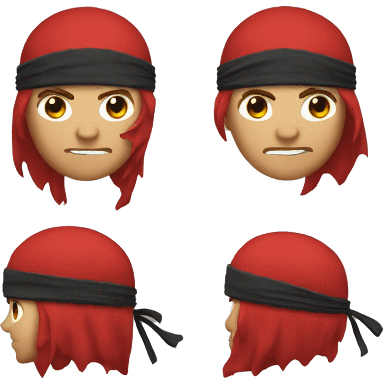 ninja pirate red emoji