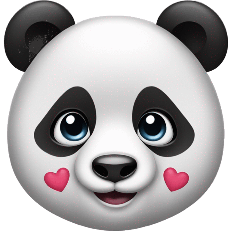 Panda bear with heart in her eyes emoji