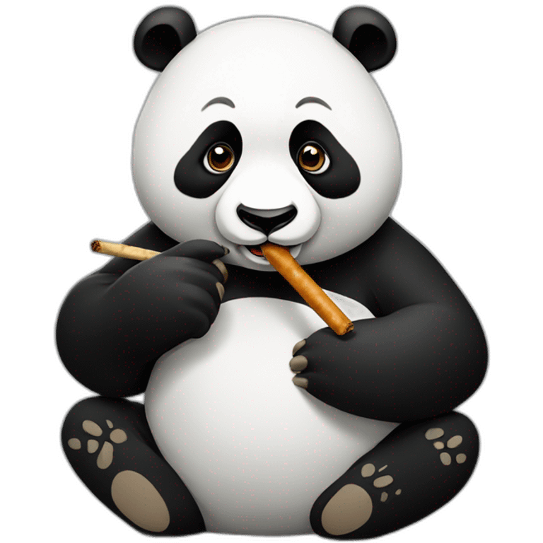 Panda avec un cigare  emoji