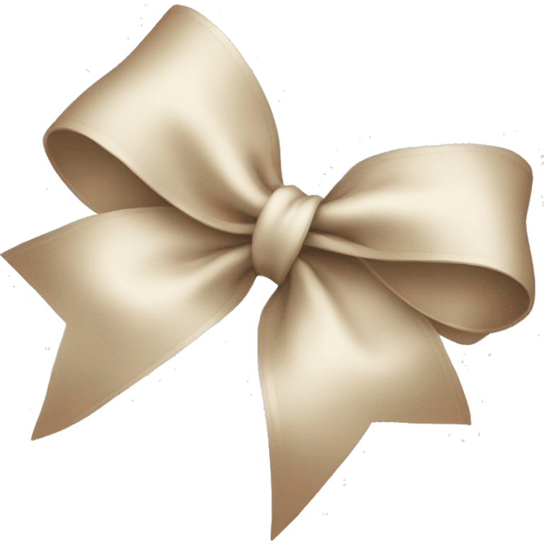 Cute neutral Christmas bow  emoji