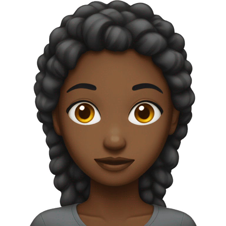 Black girl staring  emoji