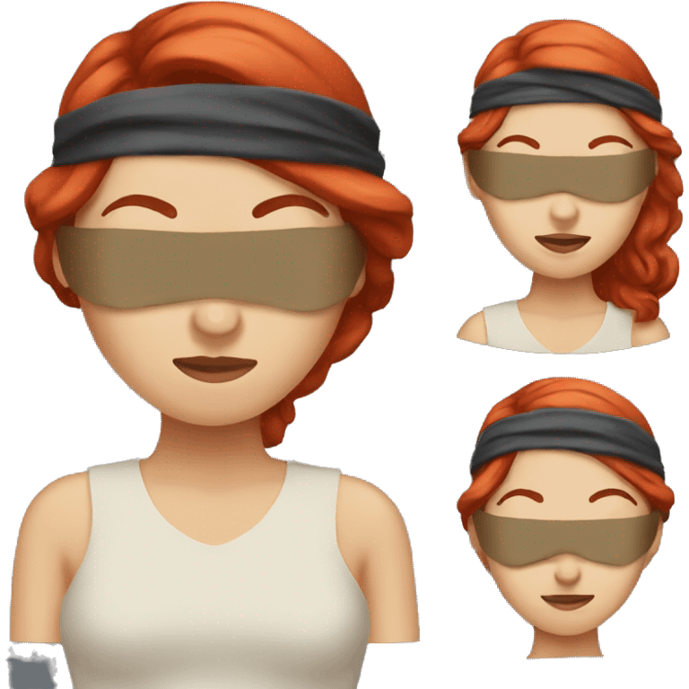 Female Red head with blindfold emoji