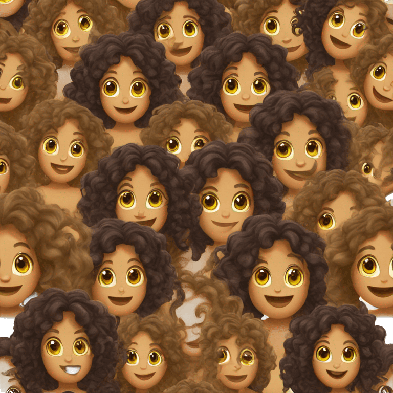 Oompa loompa girl long curly hair braces emoji