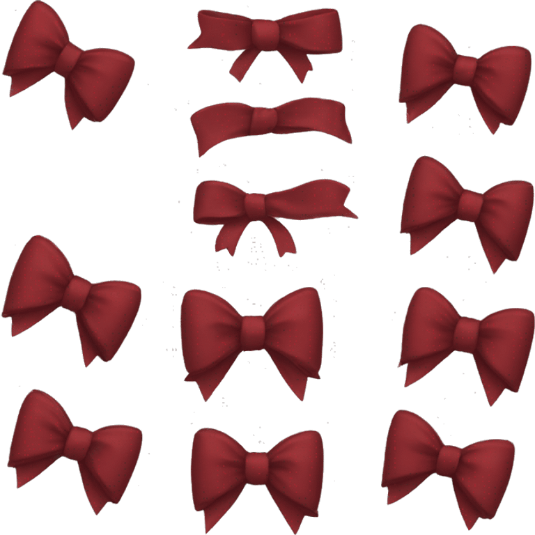 Dark red bow  emoji