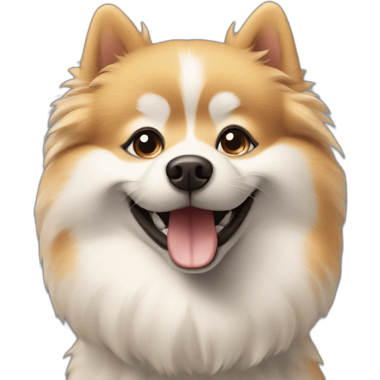 Happy spitz dog emoji