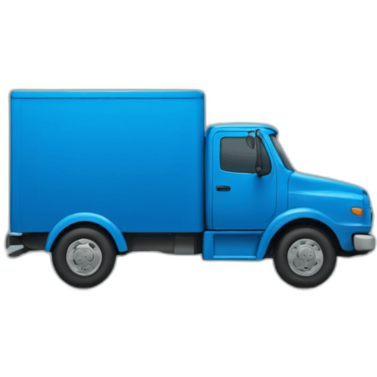 blue delivery truck emoji