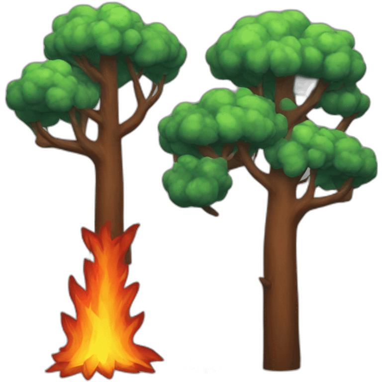 Fire forest emoji