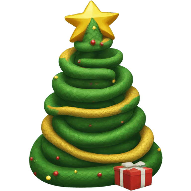 snake christmas tree emoji