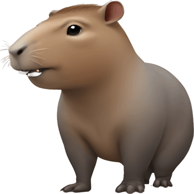 capybara with an elephant trunk, half elephant half capybara capyphant emoji