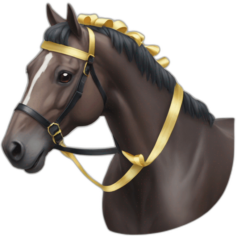 crown ribbon racing horse emoji