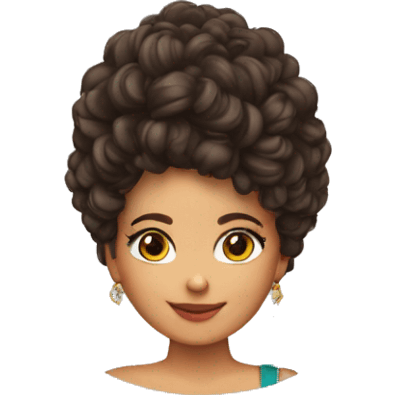 Reina de pelo rizado emoji