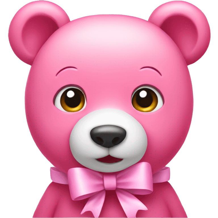 pink bear with bow emoji