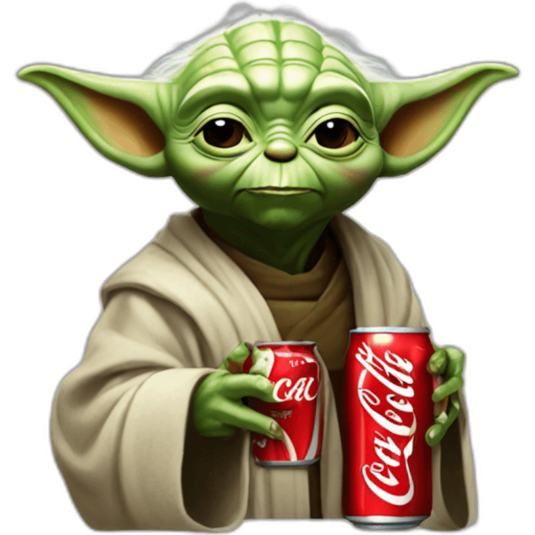 yoda drink a coca cola emoji