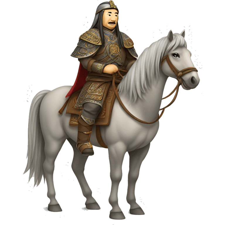 legendary Genghis Khan on horse emoji