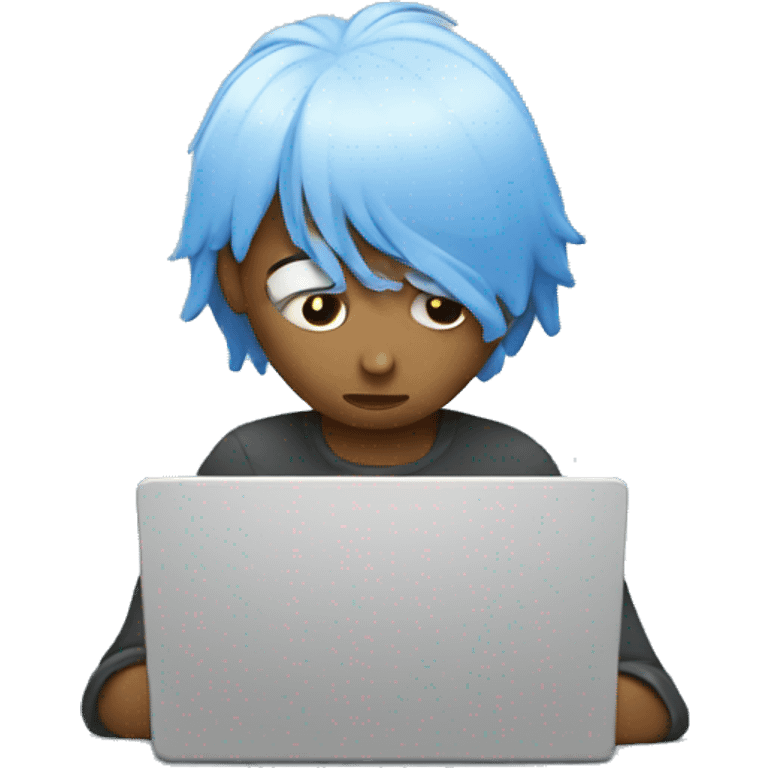 sad person with laptop emoji