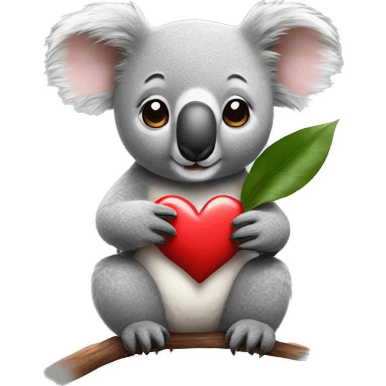 Koala in love emoji