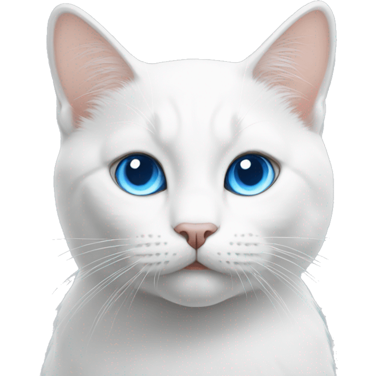 White cat with blue eyes  emoji