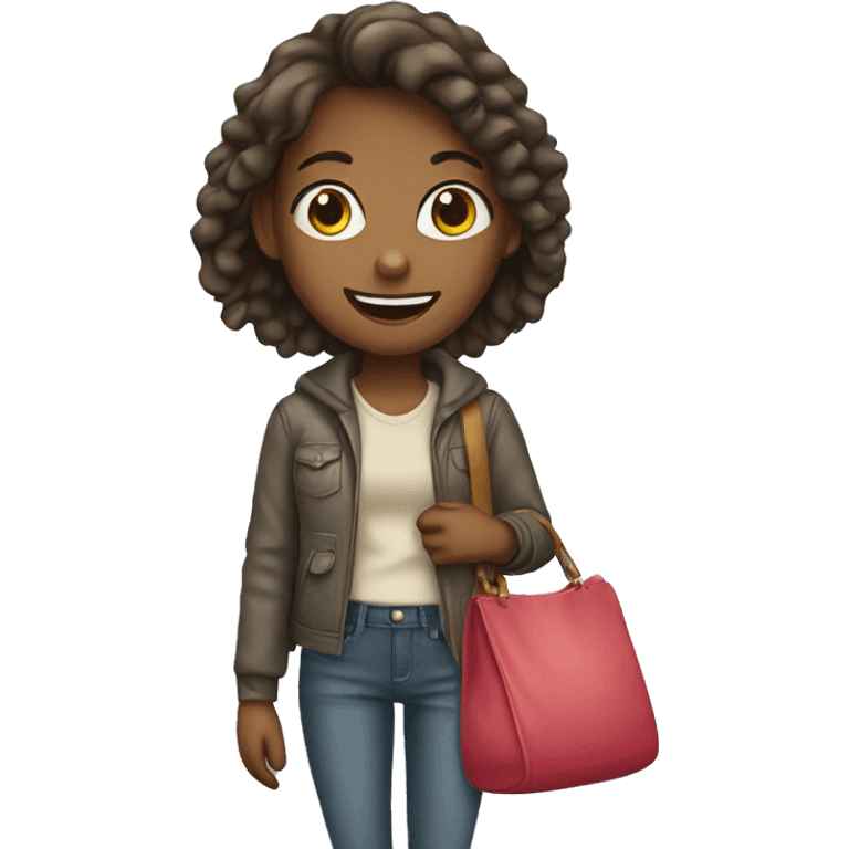 Girl with a bag  emoji