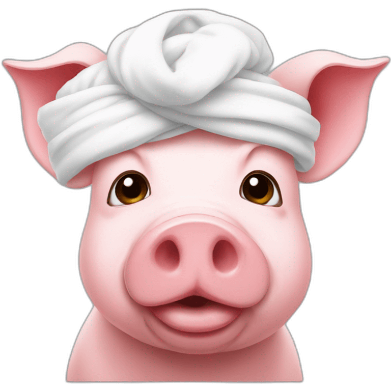 Pig with white turban emoji