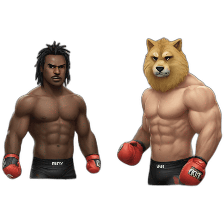 Ngannou vs furry emoji