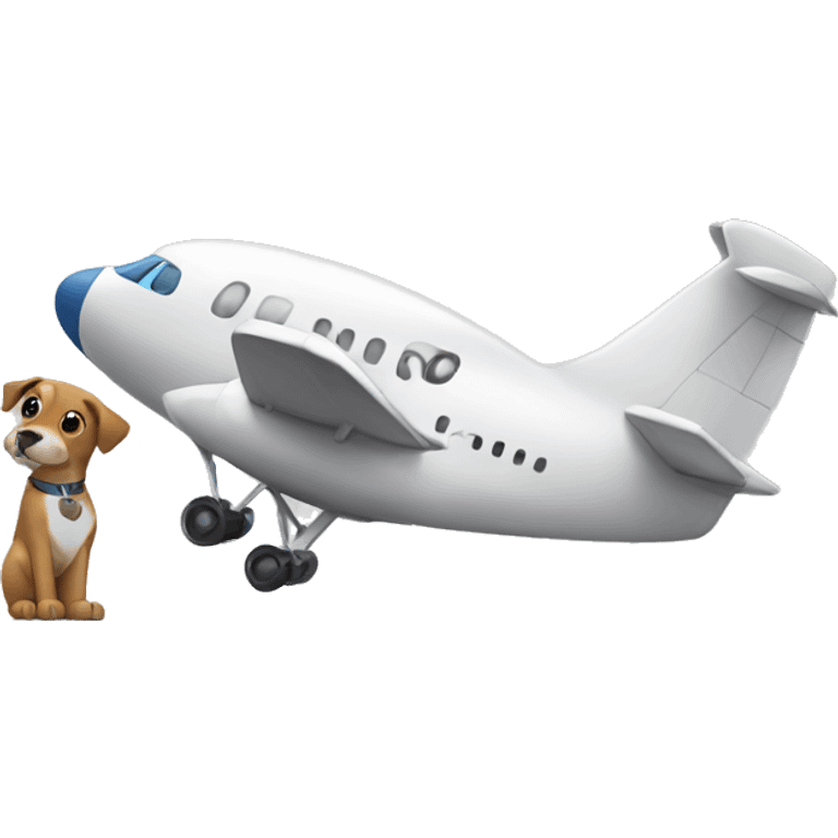 Plane with dog emoji