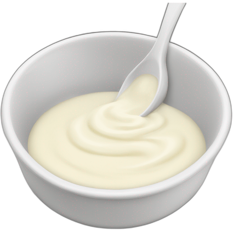 white sauce in a dipping dish emoji