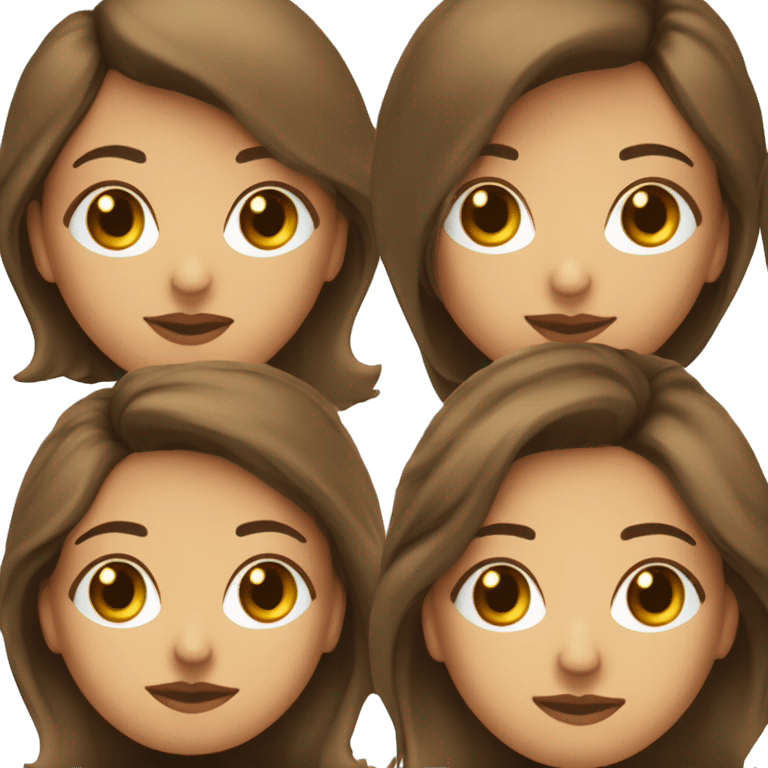 mujer ojos marrones, pelo castaño y liso con bata de veterina emoji