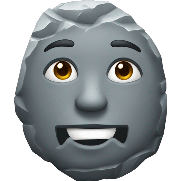 Stone with salue emoji