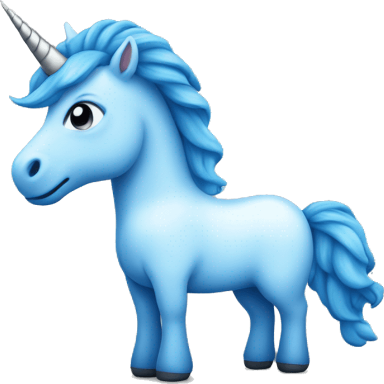 Blue unicorn emoji