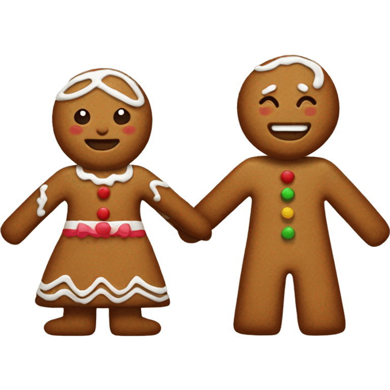 Gingerbread couple emoji