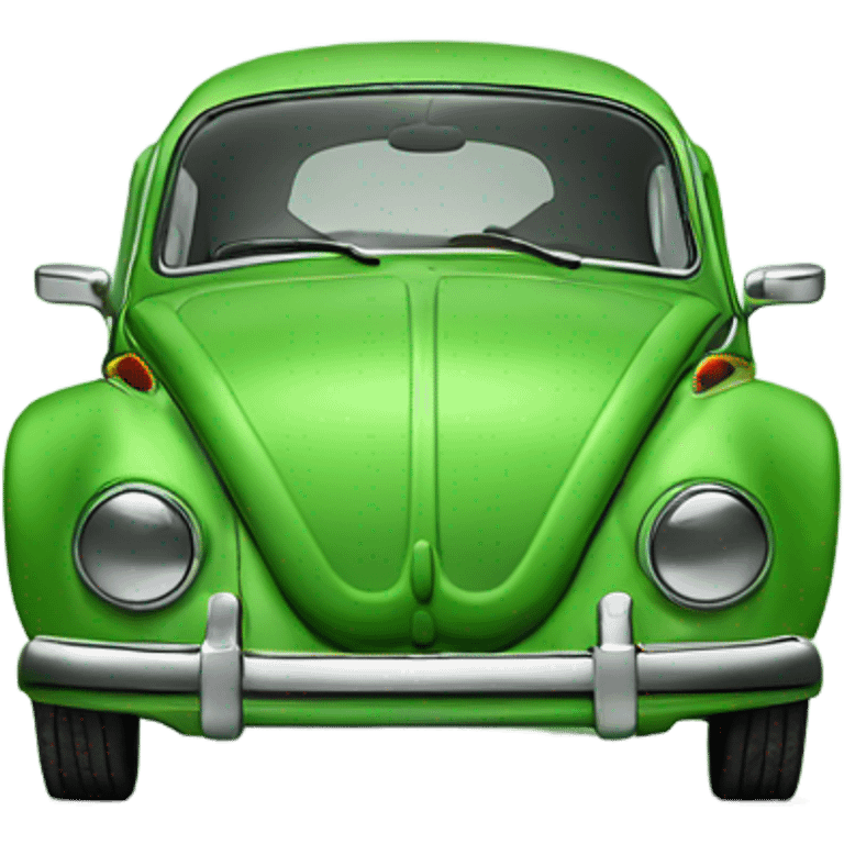 Vomit green Volkswagen beatle  emoji