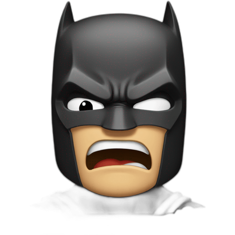 Angry crying Batman emoji