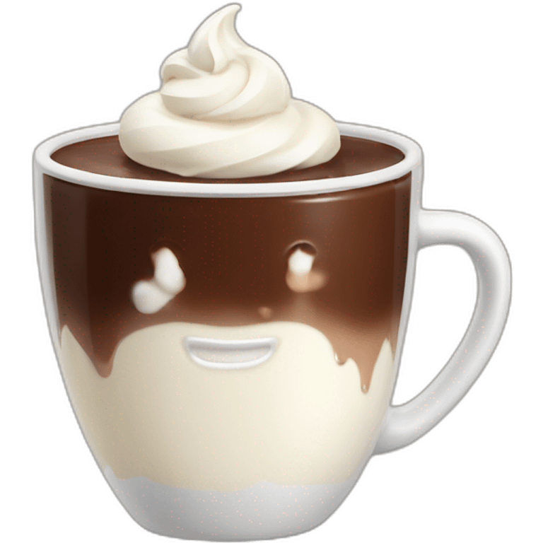 cioccolata calda con panna emoji