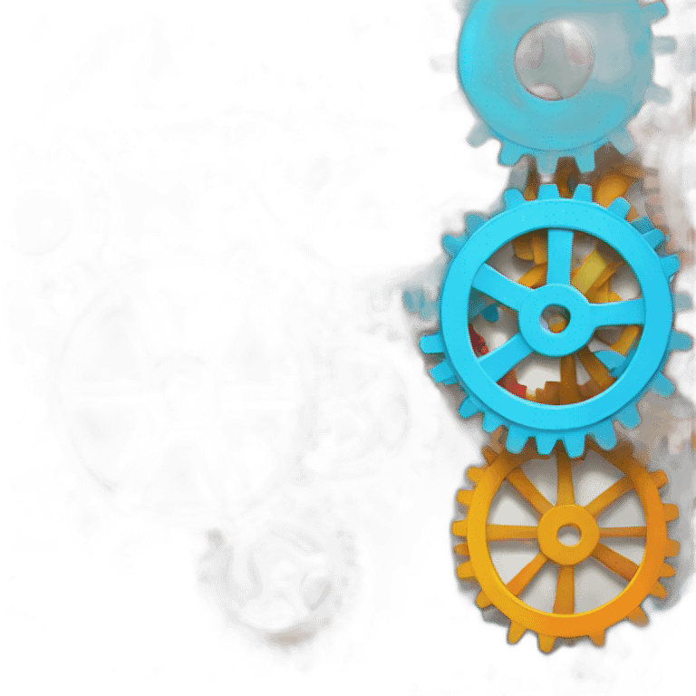 colorful cogs turning  emoji