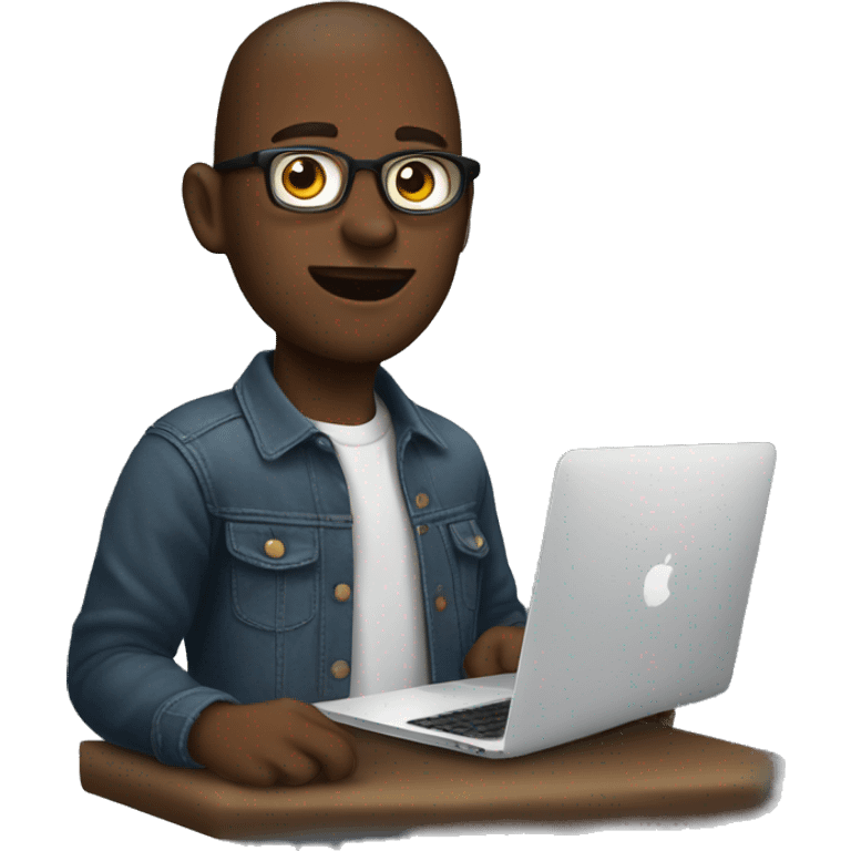 Graphic designer with macbook  emoji