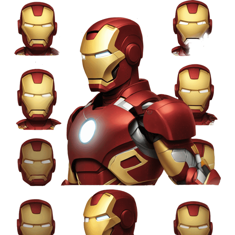 iron man idea expression, half body emoji