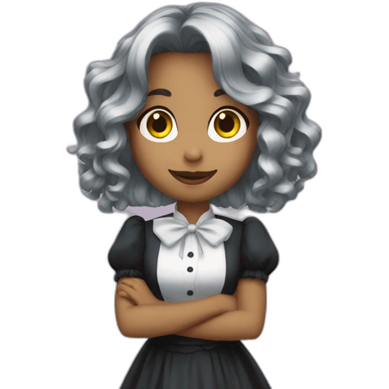 Alice avec des cheveux noirs emoji