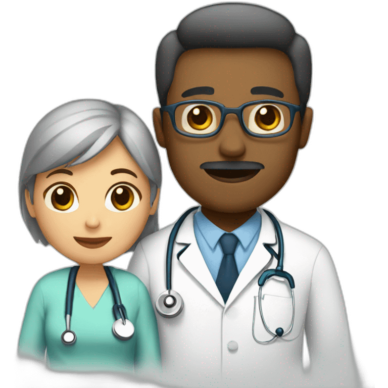 doctor and pacient emoji