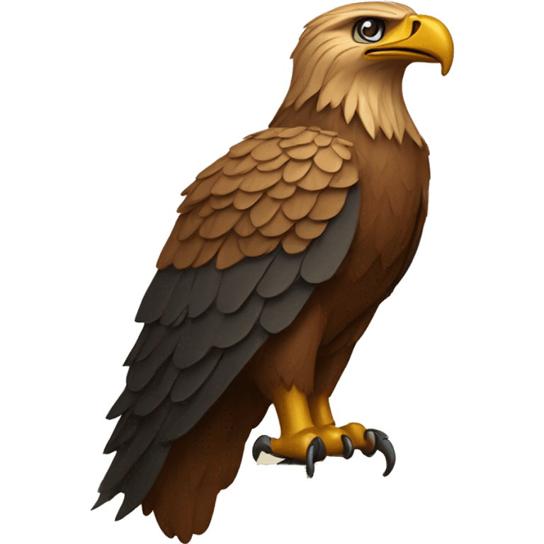 Wooden eagle totem emoji