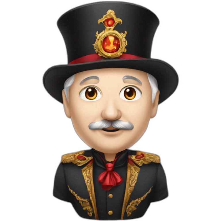 Emoji of President Lukashenko in a magician costume emoji