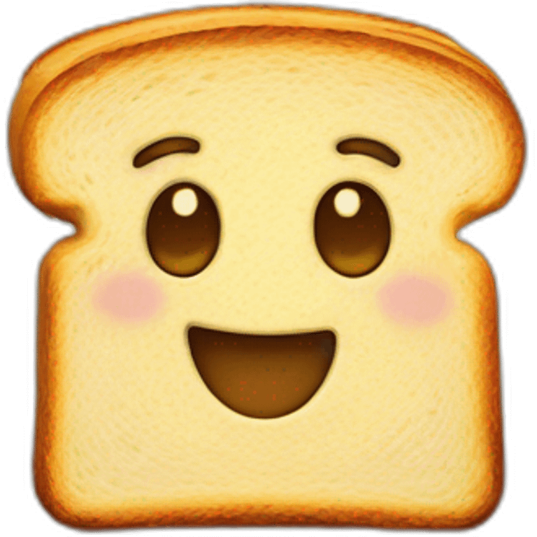 Smiling toast emoji