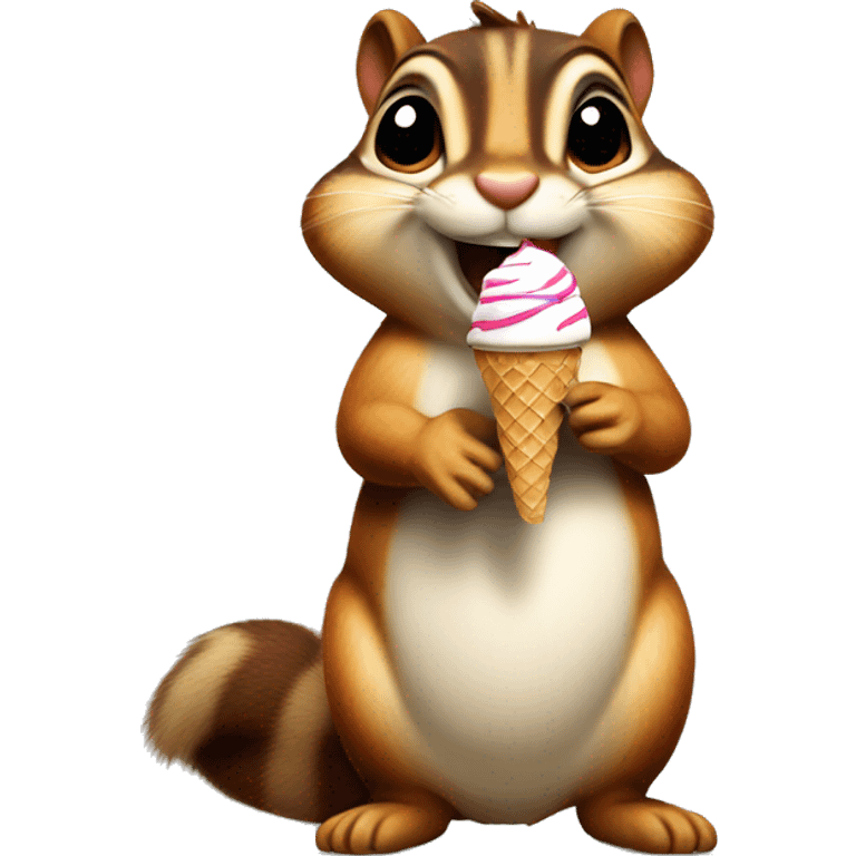 chipmunk holding ice cream cone emoji