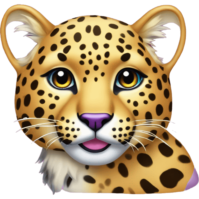 lisa frank cheetah emoji