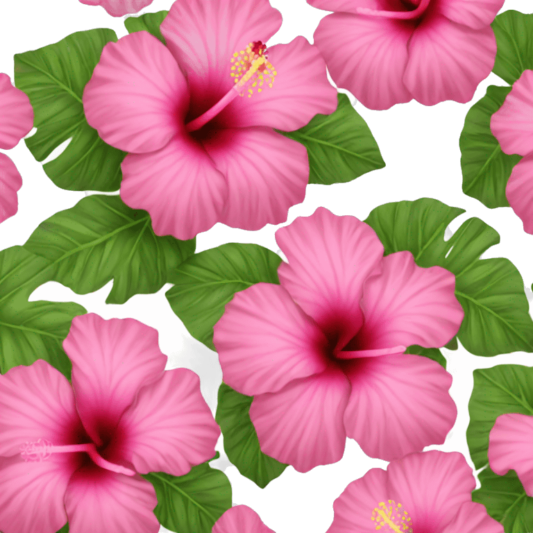 pink hibiscus emoji